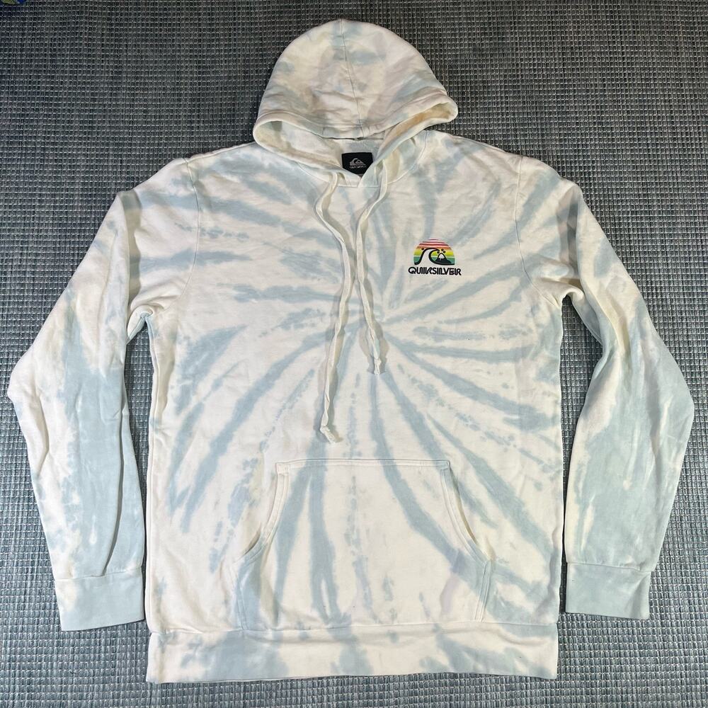 Quicksilver Tie Dye Pullover Hoodie Adult Sz L New